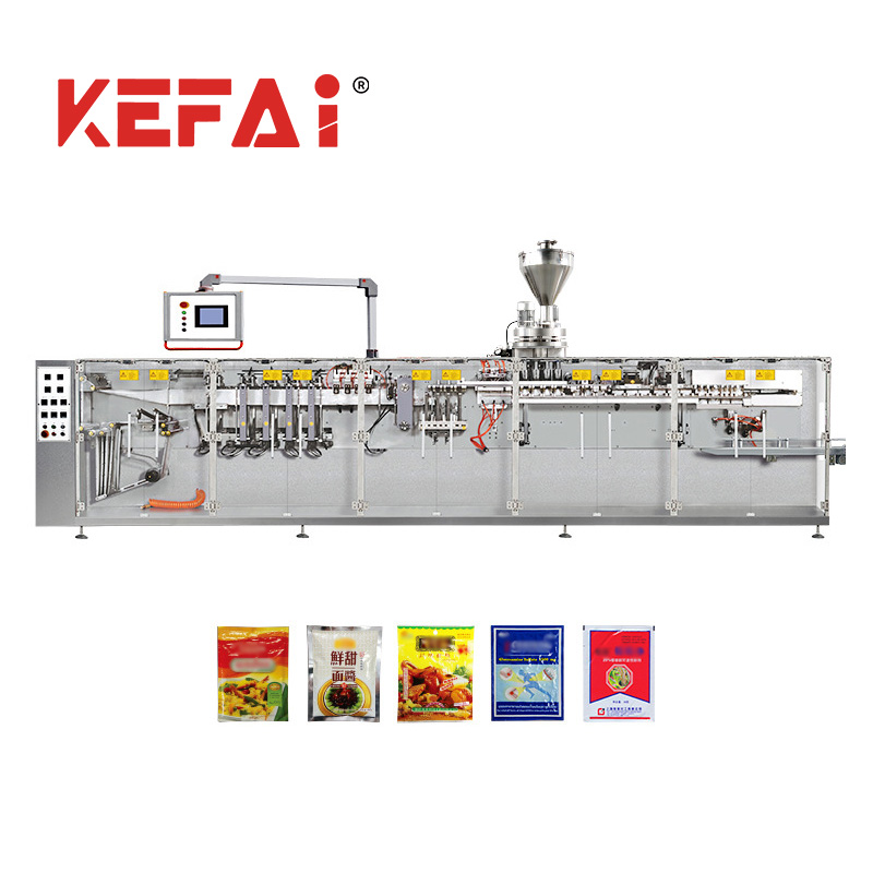 د KEFAI ګرانول HFFS فلیټ اړخ مهر کڅوړه بسته کولو ماشین